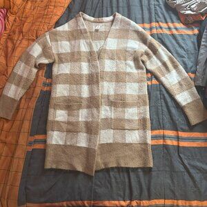 light brown cardigan